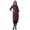 thumbnail image 3 of Moomaya Kurti Indienne Imprimée Tunique en Coton pour Femmes Col Mandarin Longueur Genou Kurta, 3 of 6