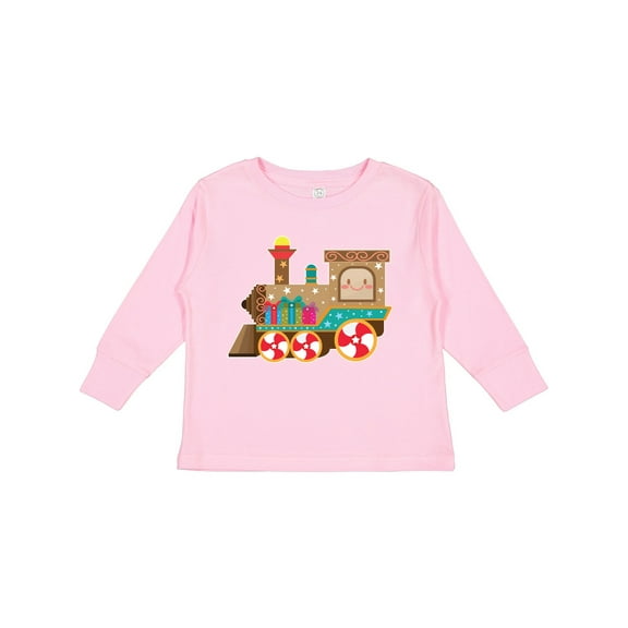 Inktastic Christmas Train Boys or Girls Long Sleeve Toddler T-Shirt