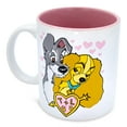 thumbnail image 2 of Disney Lady and the Tramp Doodle Sketch Hearts Ceramic Mug | Holds 20 Ounces, 2 of 7