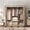 beige, variant on LISHBIE Portable Closet, Portable Wardrobe for Hanging Clothes, with 3 Hanging Rods, 6 Storage Shelves and 18 Side Pockets, Black Closet, Easy to Assemble, Sturdy and Stable