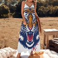 thumbnail image 2 of Tiger Animal Graffiti Fine Art Sleeveless Dress Summer Dress Woman 2025, 2 of 7