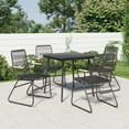 thumbnail image 1 of vidaXL Garden Chairs 4 pcs Black 58x59x85.5 cm PVC Rattan, 1 of 5