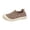 Coffee, variant on Women's Anti-Collision Toe Slip-On Sneakers, Breathable Knit Mesh Flats with Comfort Round Toe for Daily Travel & Walking Beige