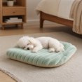 thumbnail image 5 of Short Pile Striped Pet Mat 48cm All Seasons for Cats and Dogs, Soft Resilient Padding Non Slip Grip Base, Comfortable Cushion for Sofa Bed Floor Daily Rest Gift, 5 of 7