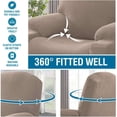 thumbnail image 6 of H.VERSAILTEX Stretch Electric Power Lift Recliner Chair Cover with Side Pocket, Soft Thick Jacquard(Single Seat, Sand), 6 of 7