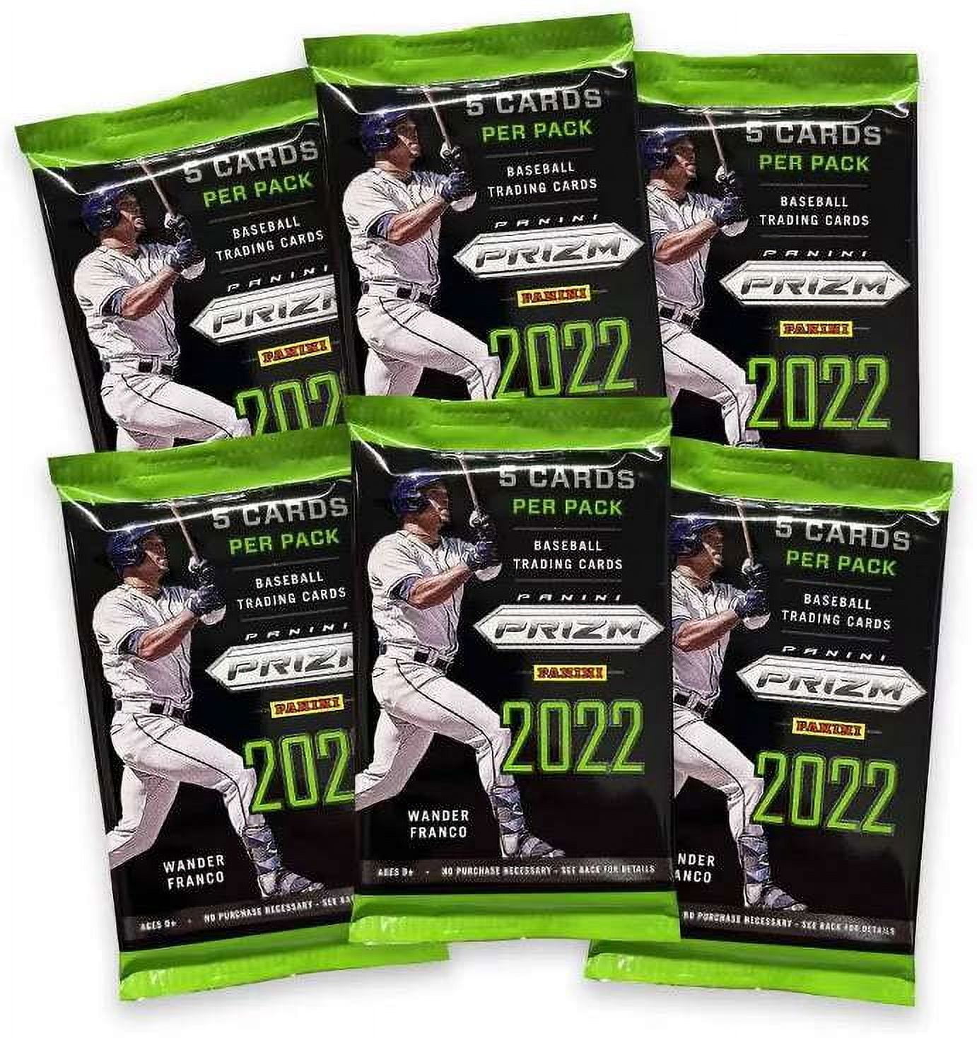 MLB Panini 2022 Prizm Baseball Trading Card BLASTER Box (6 Packs, Green Prizms!)
