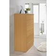 thumbnail image 3 of Hodedah 7 Drawer Wooden Jumbo Dresser Chest with 2 Top Locks, Beech, 3 of 5