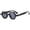 Bright Black Frame Gray Sheet, variant on Polygon Sunglasses for Women and Men AC Lens PC Frame Driving Glasses for Travel Fashion Wear and Sun Protection Round