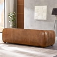 thumbnail image 5 of Maylo Mid Century Leather Standard Couch, Brown, 5 of 7