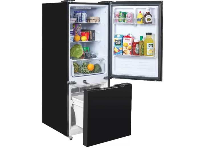 Invision 180-2562 10.7 BMF Refrigerator 12 Volt Black Color Dual Swing