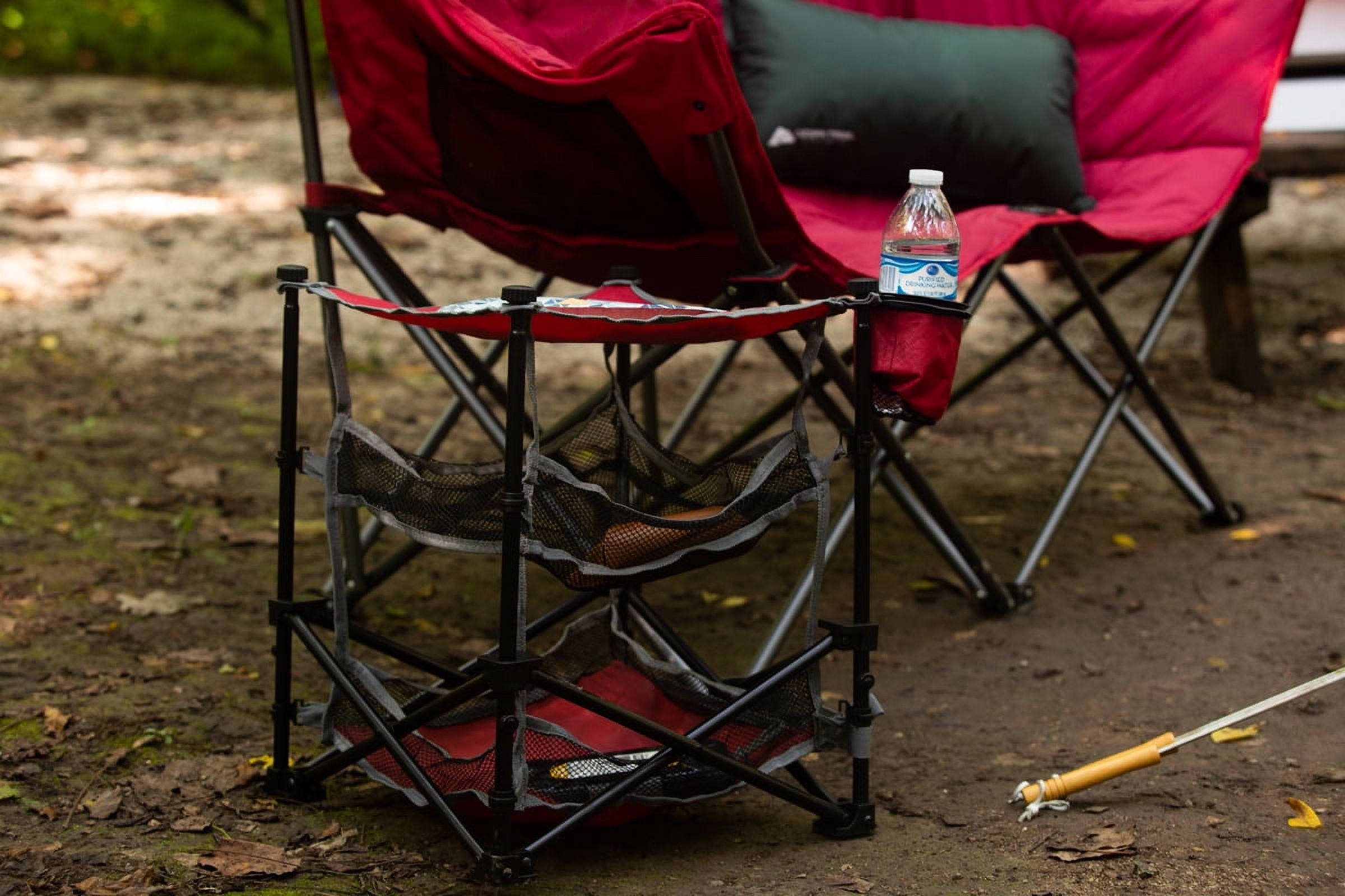 Mesa de campamento de 3 repisas Ozark Trail, roja, 14"L x 14"W x 18"H 3