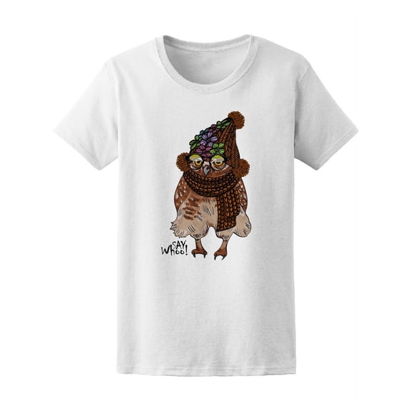 Cute Vintage Dressed Owl Tee Women's -Image by Shutterstock