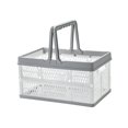 thumbnail image 3 of Foldable Storage Baskets with Handles,Food Storage Containers,Toy Storage,Milk Crates,Foldable Plastic Shopping Basket, Organizer Container for Car Home Pinic(White), 3 of 5