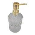 thumbnail image 3 of Dish Soap Dispenser Glass Liquid Soap Dispenser for Bathroom Countertop Home Clear Gold, 3 of 8