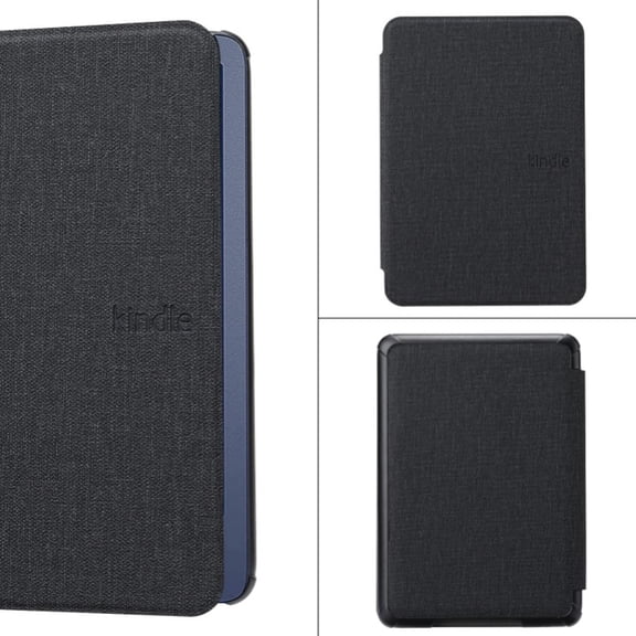 ShellTech Case for Kindle Paperwhite6(12th generation) 2024 7" Rele,Light Weight Cloth Slim Shockproof Leather Protective Cover with Auto Sleep/Wake Pure Color Waterproof Cloth Pattern Case,Black