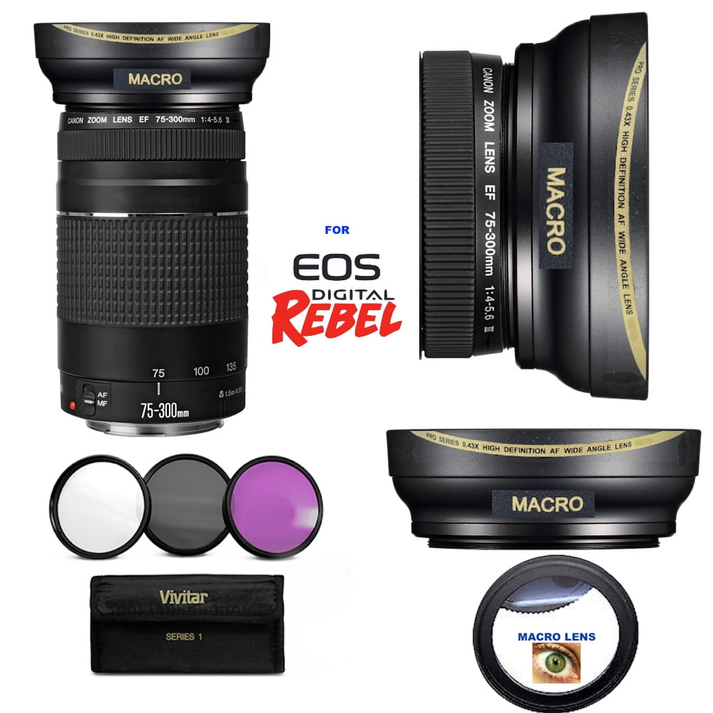 Canon EF 75-300mm F/4-5.6 III Lens, Telephoto Zoom, Compact