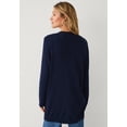 thumbnail image 2 of ellos Women's Plus Size Long Boyfriend Cardigan With Tortoise Buttons - 34/36, Navy, 2 of 6