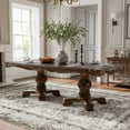 thumbnail image 4 of Furniture of America Albernit Solid Wood Expandable Dining Table in Dark Cherry, 4 of 14