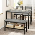 thumbnail image 2 of Dining Table Set for 4,Kitchen Table with 2 Chairs and a Bench,4-Person Dining Room Table Set with Storage Rack & Metal Frame,Dinette Set for Apartment,Kitchen,Small Space, 2 of 7