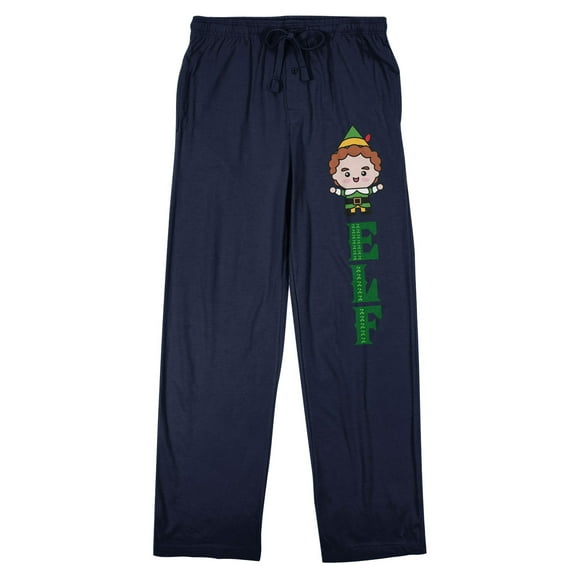 Elf Kawaii Buddy Men's Navy Sleep Pajama Pants-3XL