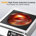 thumbnail image 6 of Commercial Induction Cooktop, 3500W Induction Cooktop Burner, Counter Top Electric Stove with Digital Sensor, Induction Hob for Chefs, Hotels, 6 of 9