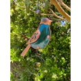 thumbnail image 2 of STC World Bird Wind Chime Charm Colorful Stained Glass Copper Metal Finish Garden Yard Lawn Outdoor 30" L (Blue), 2 of 6