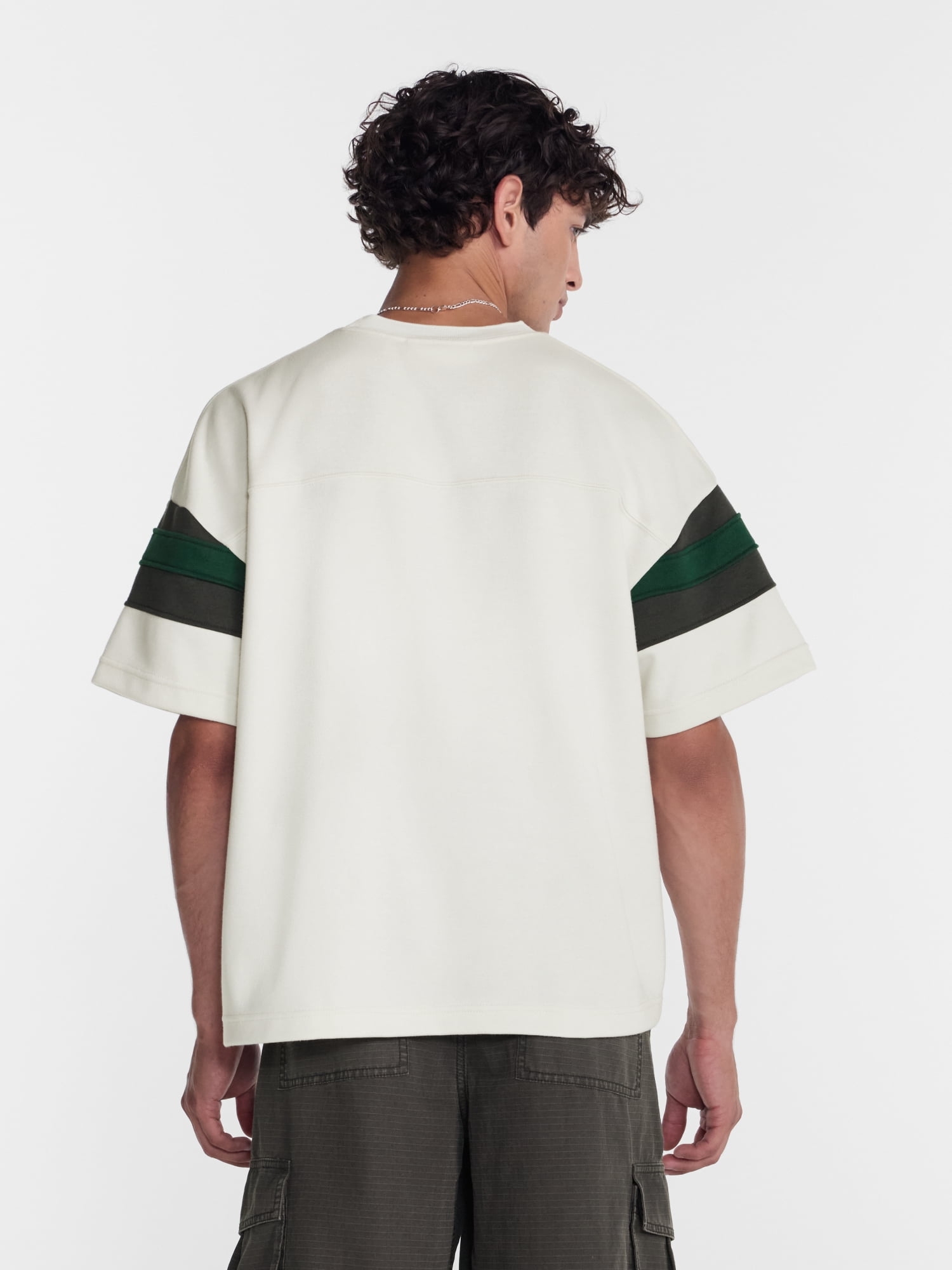 No Boundaries Sporty Color Block Tee with Short Sleeves, Men's & Big Men's XS-5XB