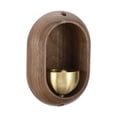 thumbnail image 1 of Campana magnética Uxcell para apertura de puerta, timbre de puerta Woodybeing de nogal (ovalado), 1 of 7