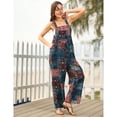 thumbnail image 2 of Lentta Women's Patchwork Dual Pocket Jumpsuit - Loose Floral Print Bohemian Wide Leg Bib Overall for Spring & Summer, 2 of 7