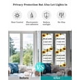 thumbnail image 4 of Window Privacy Film Sunflowers Letter Stained Glass Window Film Decorative Sun Block Window Cover Simple Summer Botanical Floral Beige Window Clings Static Adhesive Sticker for Bathroom 23.6"x78.7", 4 of 7