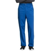 Workwear Revolution Tech Men Medical Scrubs Pant Mid Rise Straight Leg Zip Fly WW250ABS, M Short, Royal