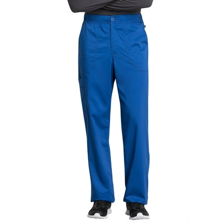 Workwear Revolution Tech Men Medical Scrubs Pant Mid Rise Straight Leg Zip Fly WW250ABS, M Short, Royal