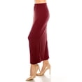 thumbnail image 2 of Women's Casual High Waist Back Slit Solid Bodycon Pencil Midi Skirt S-3XL, 2 of 6