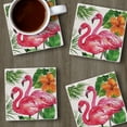 thumbnail image 2 of Thirstystone "Tropical Pink Flamingo" 4-Pack Tumbled Tile Coasters, 2 of 7