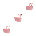 thumbnail image 2 of VONKY Colorful And Practical Balcony Planters Railing Hanging For Stylish Garden Wall Hanging Planter Pink 3Set, 2 of 6
