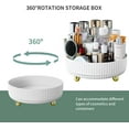 thumbnail image 4 of 360° Rotating Makeup Organizer - Large White Cosmetic Storage with Perfume Tray for Dresser & Bathroom | Spacious Vanity Organizer for Jewelry & Skincare Essentials, 4 of 7