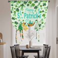 thumbnail image 3 of Happy St. Patrick's Day Balloon Curtains for Bedroom/Front Door/Bathroom, Green Gnomes Lucky Leaves Clovers Tie Up Curtains 63 Inch Length Light Filtering Kitchen Curtains Shades for Windows 46"x63", 3 of 8