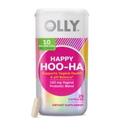 OLLY Happy Hoo-Ha Capsule Supplement, Probiotic, Women's Vaginal Health and pH, 25 Ct