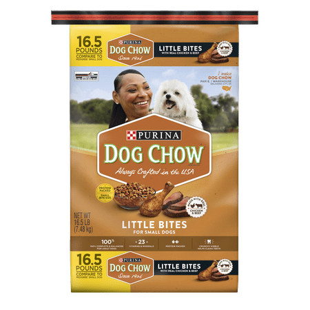 - Purina Dog Chow Small Breed Dry Dog Food; Little Bites With Real Chicken & Beef - 16.5 lb. Bag