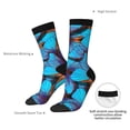 thumbnail image 4 of Rocae Blue Butterflies for Adult Socks Casual Athletic Stretchy Loose Socks for Women Men Non-Slip Middle Tube Socks, 4 of 6