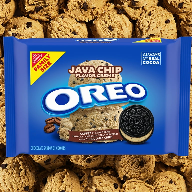 OREO Java Chip Cream Filled Chocolate Sandwich Cookies, Family