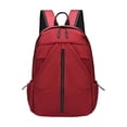 thumbnail image 2 of Mochila de nylon para desplazamientos de gran capacidad 17,7" – Mochila de viaje resistente al agua con múltiples compartimentos, correas reforzadas, mono casual unisex negro/rojo/azul, 2 of 6
