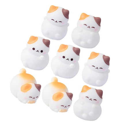 CATIEBYE 8Pcs Cute Cat Figurines Resin Miniature Cat Figures for Kids Home Decor