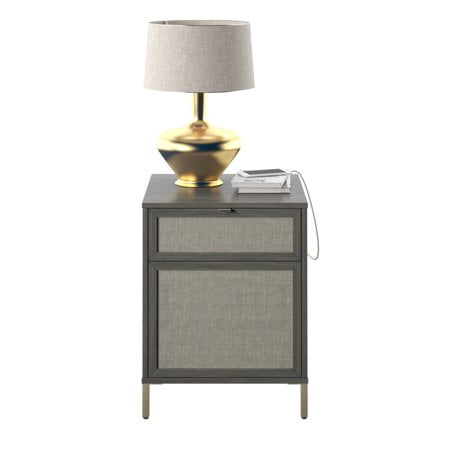 Twin Star Home Night Stand with USB Charging