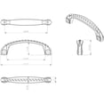 thumbnail image 3 of Jeffrey Alexander Z261-96 Rhodes 3-3/4" Center To Center Handle Cabinet Pull - Bronze, 3 of 7