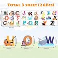 thumbnail image 2 of English alphabet ABC wall stickers, baby room stickers, animal wall stickers, baby children's room nursery living room wall decoration, 2 of 4
