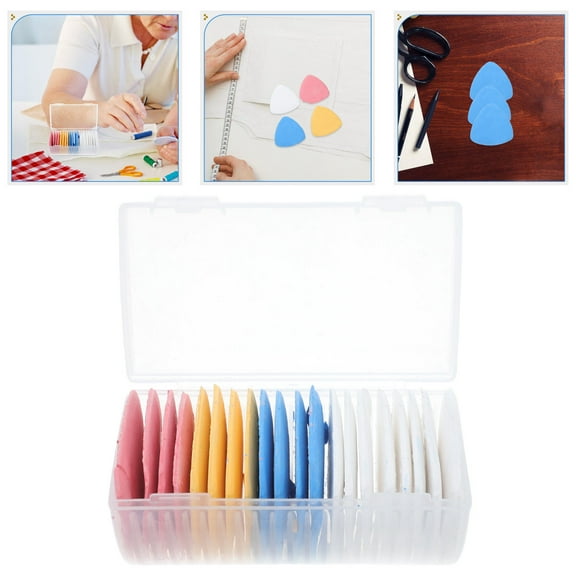 TABLETREANDS 20Pcs Chalk for Sewing Tailor Chalk Set Assorted Color Triangle for Garment Making