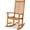 Natural, variant on SolaceHue Outdoor Rocking Chair, Acacia Wood Frame, Porch Rocker for Garden, Lawn, Balcony, Backyard and Patio (1, White)