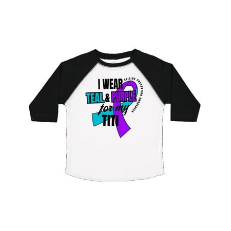 

Inktastic Suicide Prevention I Wear Teal and Purple for My Titi Gift Toddler Boy or Toddler Girl T-Shirt