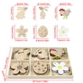 thumbnail image 5 of Forma de conejo Día de Pascua Ornamentos de madera con 30 cuerdas Adornos de madera colgantes hechos a mano para colgantes de decoración de fiesta 30 paquetes sidaley HA028232-00B, 5 of 5